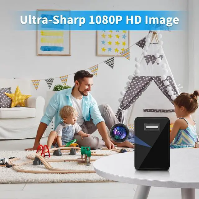 Alt view image 3 of 6 - LIBREFLY Hidden Camera USB Charger - Small WiFi Spy Camera - Mini Wireless Nanny Cam - Full HD 1080P - Indoor Home Security