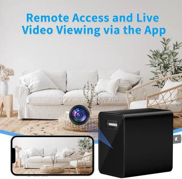 Alt view image 5 of 6 - LIBREFLY Hidden Camera USB Charger - Small WiFi Spy Camera - Mini Wireless Nanny Cam - Full HD 1080P - Indoor Home Security