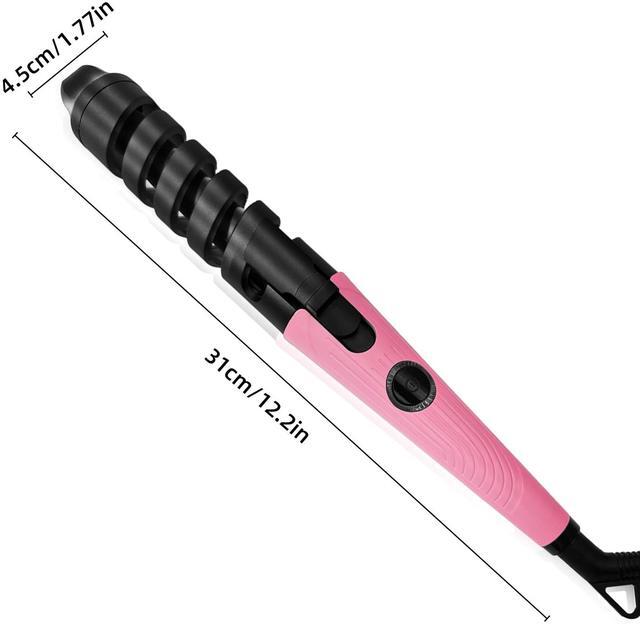 Alt view image 4 of 4 - Anti-Scald Ceramic Curling Wand,Portable Curling Iron,Automatic Spiral Hair Curler for Women,Detangle Scald-Free Fast Heating Rollers Suitable for Long and Short Hair Styling(Pink01)