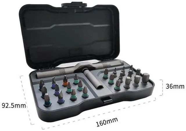 Alt view image 7 of 7 - Ratchet Screwdriver Set 24 in 1 Precision Screwdriver Bit Screwdriver Sets With Case Duka Tools Ratchet Screwdriver with Detachable Handle for Watch Computer Electronics Father'screwdriver set (Black)