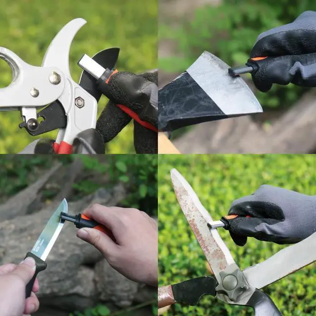 Alt view image 4 of 5 - SHARPAL 105N Multipurpose Pocket Garden Tool Blade Sharpener for Knife Pruners Loppers Hedge Shears Scissors Axe Hatchet Machete Lawn Mower