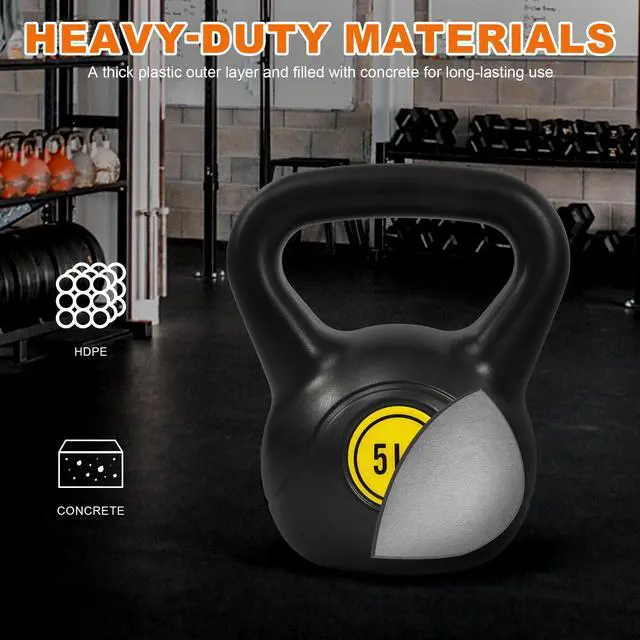 Alt view image 4 of 7 - Fitvids Kettlebell Sets 4 Piece Strength Training KettleBells Weight Set 5lb, 10lb, 15lb, 20lb Kettle Bell