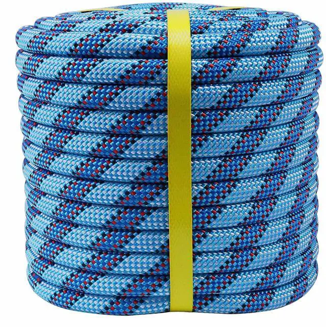 Alt view image 2 of 7 - CRAYZA Double Braided Arborist Rope (1/2 in x 100 ft) Climbing Rope High Strength Polyester Rope for Tree Work Rigging Pulling Swing Sailing, Blue