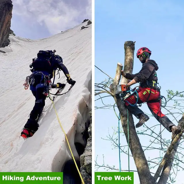 Alt view image 6 of 7 - CRAYZA Double Braided Arborist Rope (1/2 in x 100 ft) Climbing Rope High Strength Polyester Rope for Tree Work Rigging Pulling Swing Sailing, Blue