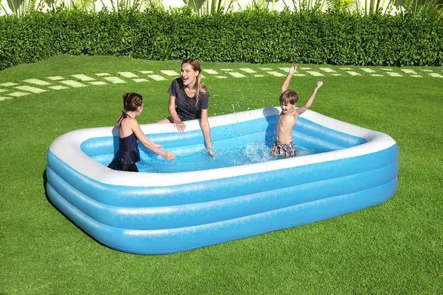 Alt view image 6 of 7 - H2OGO! Blue Rectangular Inflatable Family Pool (10' x 6' x 22")