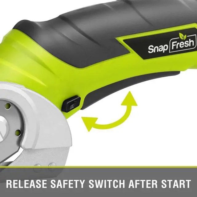 Alt view image 6 of 7 - SnapFresh Cordless Electric Scissors, 4V Electric Mini Box Cutter, Carpet & Cardboard Cutter Tool with a Replacement Blade/Charger, Rotary Cutter for Cardboard Packages Leather Plastic Green