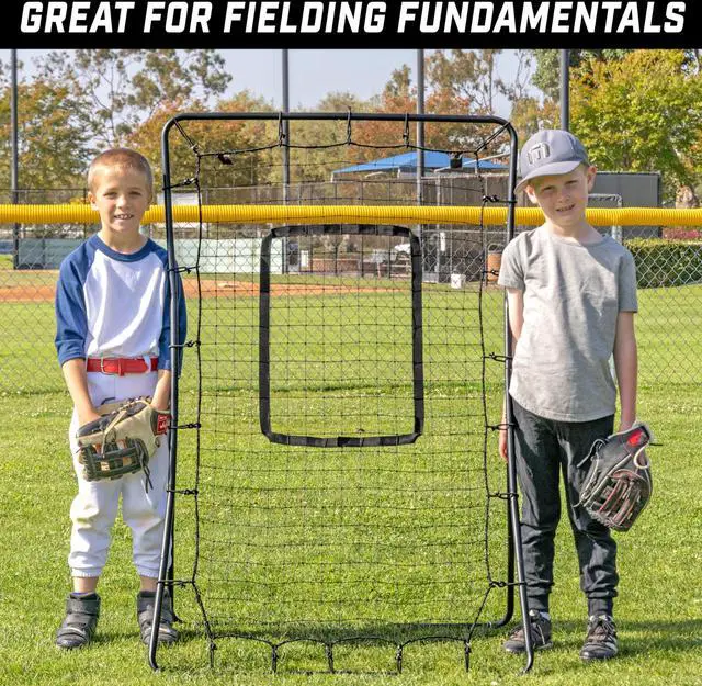 Alt view image 6 of 6 - GoSports 5 x 3 ft Baseball & Softball Pitching and Fielding Rebounder - Pitch Back Net with Strike Zone