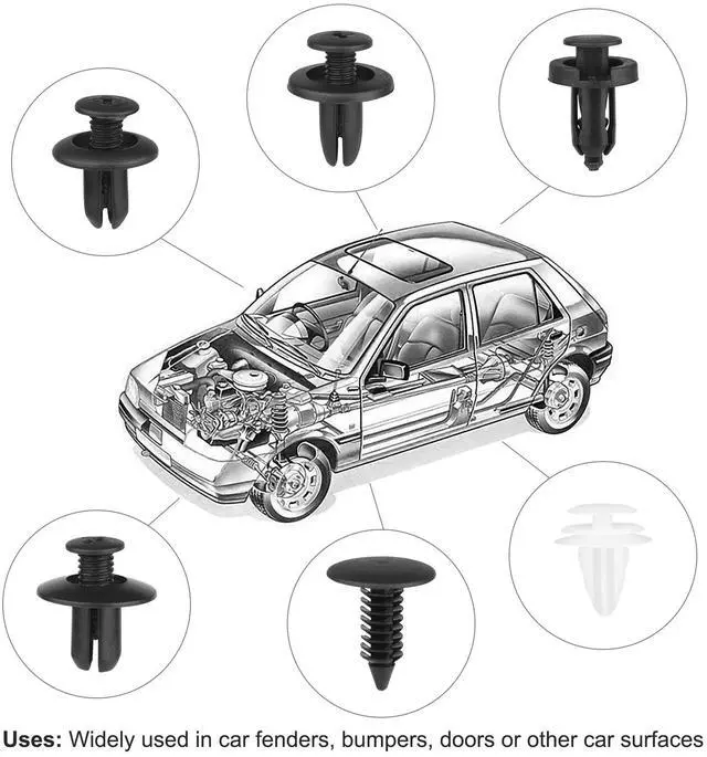 Alt view image 5 of 7 - QIIYCCE 120PCS Car Clips,Plastic Rivets,6 Popular Sizes of Car Body Fixed Clip Bumpers,and Replacement Parts of Car Fenders are Applicable to Most Models