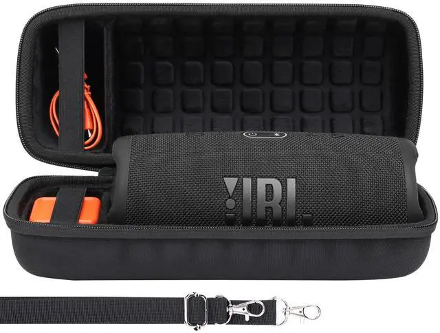 Alt view image 2 of 7 - co2CREA Hard Travel Case Replacement for JBL Charge 4 / Charge 5 Waterproof Bluetooth Speaker (Black Case)