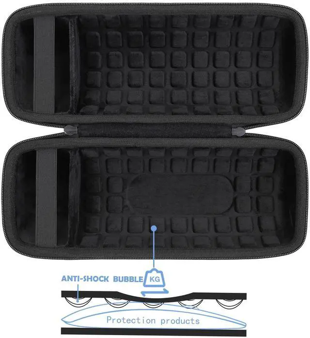 Alt view image 4 of 7 - co2CREA Hard Travel Case Replacement for JBL Charge 4 / Charge 5 Waterproof Bluetooth Speaker (Black Case)