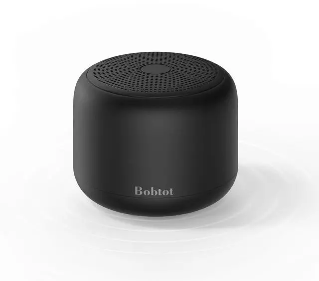 Main image of Bobtot Portable Bluetooth Speakers with Strap Easy to Carry, Wireless IPX5 Waterproof Mini Speaker with Loud Stereo Sound, 20 Hours Playtime, Rechargeable Battery, Built-in Microphone, Black