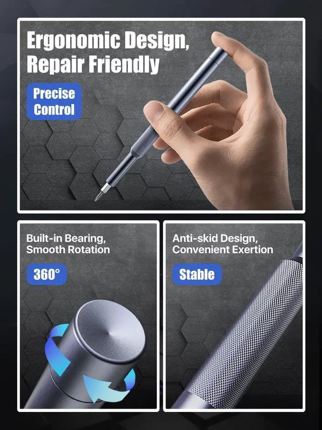 Alt view image 6 of 7 - 37-in-1 Precision Screwdriver Set, [Super Durable] Magnetic Small Screw Driver, Tiny Torx with T2 T3 T4 T5 T6 T7 T8 T9 T10 T15, Mini Repair Tool Kit for Watch, Computer, Xbox, PS3, PS4, PS5, More