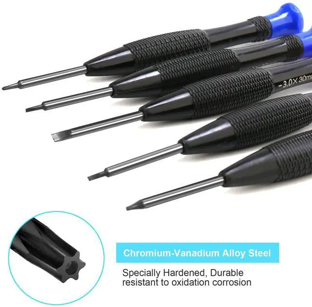 Alt view image 3 of 7 - Precision Screwdriver Set, 25 PCS Small Screwdriver Set Magnetic, with Torx Flathead Phillips Star Pentalobe Y Screwdrivers, ESD Tweezers for Eyeglass Watchmaker Computer PC Electronic Laptop Jewelers