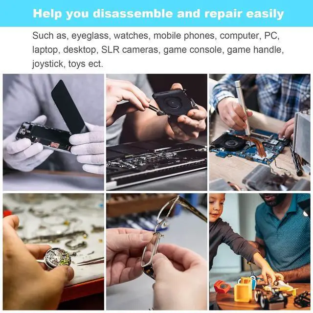 Alt view image 6 of 7 - Precision Screwdriver Set, 25 PCS Small Screwdriver Set Magnetic, with Torx Flathead Phillips Star Pentalobe Y Screwdrivers, ESD Tweezers for Eyeglass Watchmaker Computer PC Electronic Laptop Jewelers