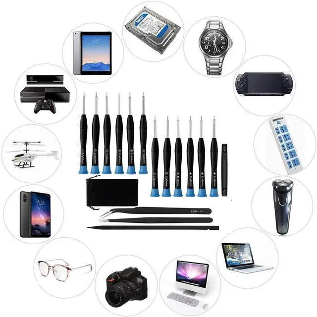 Alt view image 6 of 6 - 17 PCS Screwdriver Set, Screwdrivers Repair kit With different sizes of Flathead Phillips & Torx screwdriver, Professional Repair Tool for for Xbox, phone, PS4, Macbook, Watch, Electronics