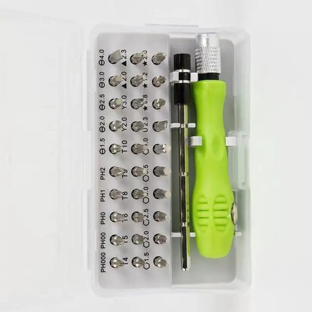 Alt view image 2 of 7 - 32-in-1 Magnetic Precision Screwdriver Set with Star, Torx, Phillips, Slotted, Hex Bits - Mini Repair Tool Kit for Glasses, Laptop, Phone, Watch, Toys