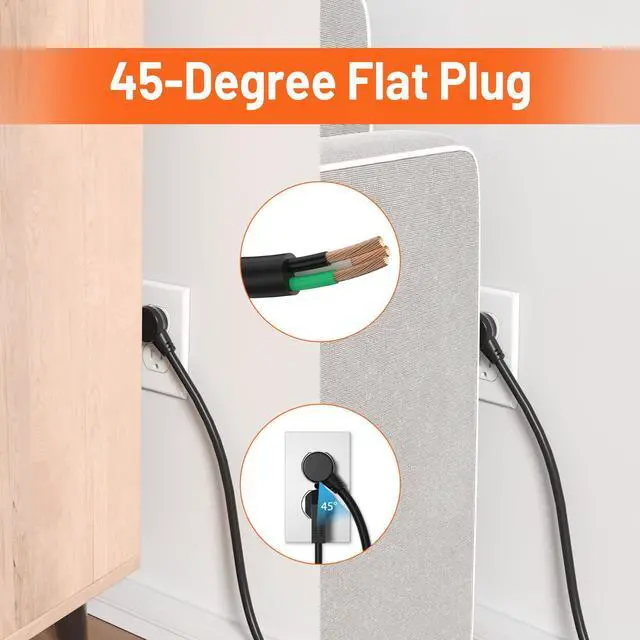 Alt view image 5 of 7 - Heavy Duty 6 Outlet Metal Long Power Strip, 2700J Surge Protector with 15A Circuit Breaker, 6FT Extension Cord, Wall Mount for Garage, Workshop & Industrial Use, Wide Spaced (6ft)
