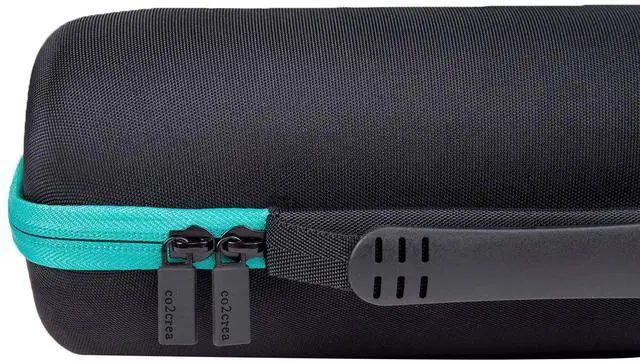 Alt view image 4 of 6 - co2CREA Hard Carrying Case Replacement for JBL Charge 4 / Replacement for JBL Charge 5 Waterproof Portable Bluetooth Speaker (Black Case + Inside Teal)