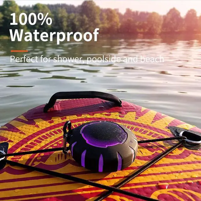 Alt view image 4 of 7 - HEYSONG Waterproof Shower Bluetooth Speaker, Durable & Portable with Clear Sound, Ideal for Shower, Pool, Beach & Kayaking  Great Gift for All Ages