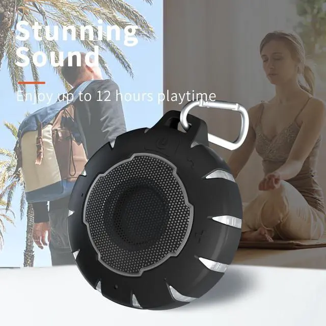 Alt view image 7 of 7 - HEYSONG Bluetooth Shower Speaker + Waterproof Phone Pouch  Rugged & Ready for Any Wet Adventure