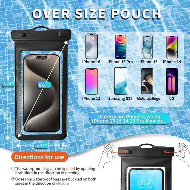 Alt view image 5 of 7 - HEYSONG Bluetooth Shower Speaker + Waterproof Phone Pouch  Rugged & Ready for Any Wet Adventure