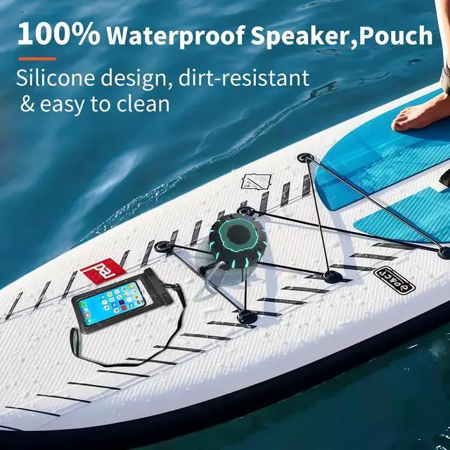Alt view image 4 of 7 - HEYSONG Bluetooth Shower Speaker + Waterproof Phone Pouch  Rugged & Ready for Any Wet Adventure