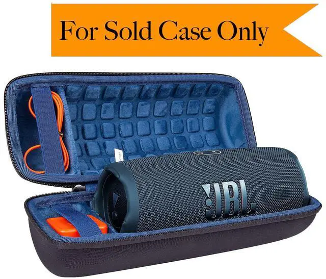 Alt view image 2 of 7 - co2CREA Hard Travel Case Replacement for JBL Charge 4 / Replacement for JBL Charge 5 Waterproof Bluetooth Speaker (Ouside Black and Inside Blue)