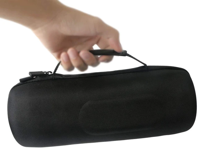 Alt view image 6 of 6 - Hard Travel Case for JBL Charge 5/4 Speaker, Black+Royal Blue Portable Travel Bag Replacement with Custom Molded Interior and Handle, Shockproof EVA Shell and Soft Lining