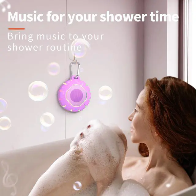 Alt view image 2 of 7 - HEYSONG Waterproof Shower Bluetooth Speaker, Durable & Portable with Clear Sound, Ideal for Shower, Pool, Beach & Kayaking  Great Gift for Girls, Women & Men