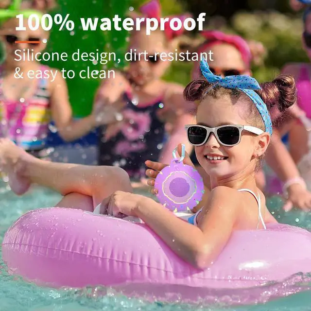Alt view image 6 of 7 - HEYSONG Waterproof Shower Bluetooth Speaker, Durable & Portable with Clear Sound, Ideal for Shower, Pool, Beach & Kayaking  Great Gift for Girls, Women & Men
