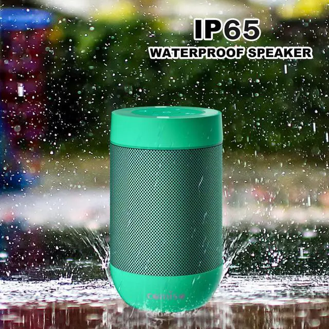 Alt view image 3 of 7 - comiso Bluetooth Speaker with IP65 Waterproof,5.3 Bluetooth,TWS Pairing,Support TF Card,Portable Wireless Speaker for iPhone Samsung and More-Green