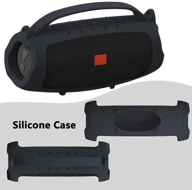 Alt view image 6 of 7 - Silicone Cover Case Compatible with JBL Charge 4/5 Portable Bluetooth Speaker, Soft Skin Sleeve for JBL Charge 4/5 Bluetooth Speaker Accessories (Black Case, NOT for Wi-Fi Version)