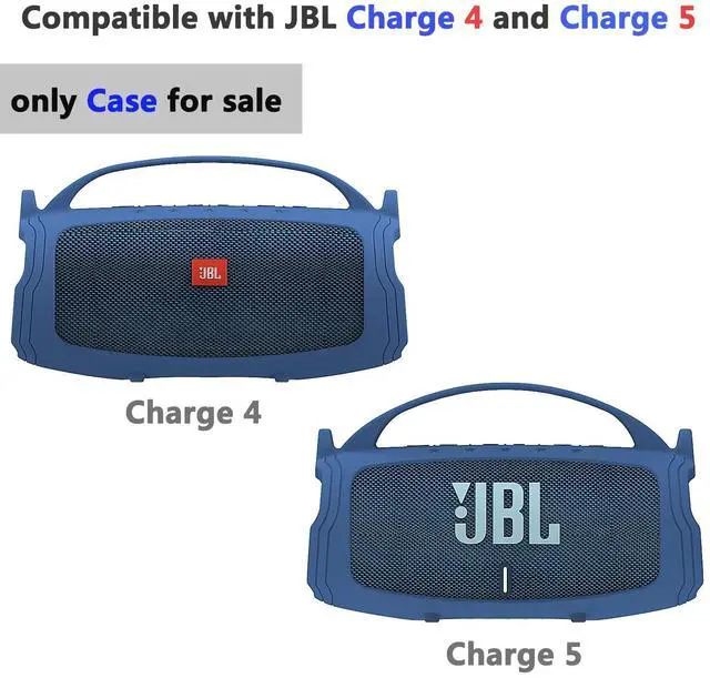 Alt view image 2 of 7 - Silicone Cover Case Compatible with JBL Charge 4/5 Portable Bluetooth Speaker, Soft Skin Sleeve for JBL Charge 4/5 Bluetooth Speaker Accessories (Blue Case, NOT for Wi-Fi Version)