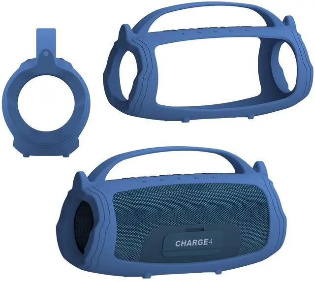 Alt view image 4 of 7 - Silicone Cover Case Compatible with JBL Charge 4/5 Portable Bluetooth Speaker, Soft Skin Sleeve for JBL Charge 4/5 Bluetooth Speaker Accessories (Blue Case, NOT for Wi-Fi Version)