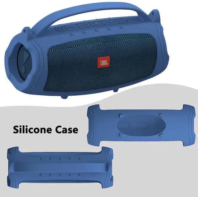 Alt view image 6 of 7 - Silicone Cover Case Compatible with JBL Charge 4/5 Portable Bluetooth Speaker, Soft Skin Sleeve for JBL Charge 4/5 Bluetooth Speaker Accessories (Blue Case, NOT for Wi-Fi Version)
