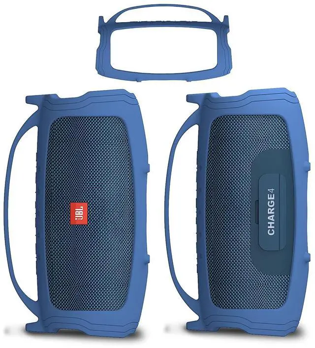 Alt view image 5 of 7 - Silicone Cover Case Compatible with JBL Charge 4/5 Portable Bluetooth Speaker, Soft Skin Sleeve for JBL Charge 4/5 Bluetooth Speaker Accessories (Blue Case, NOT for Wi-Fi Version)