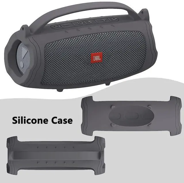 Alt view image 6 of 7 - Silicone Cover Case Compatible with JBL Charge 4/5 Portable Bluetooth Speaker, Soft Skin Sleeve for JBL Charge 4/5 Bluetooth Speaker Accessories (Gray Case, NOT for Wi-Fi Version)