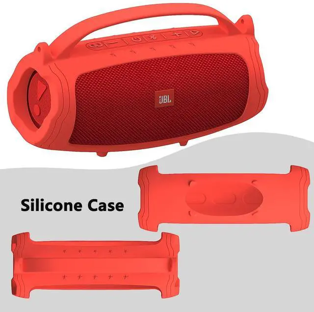 Alt view image 6 of 7 - Silicone Cover Case Compatible with JBL Charge 4/5 Portable Bluetooth Speaker, Soft Skin Sleeve for JBL Charge 4/5 Bluetooth Speaker Accessories (Red Case, NOT for Wi-Fi Version)