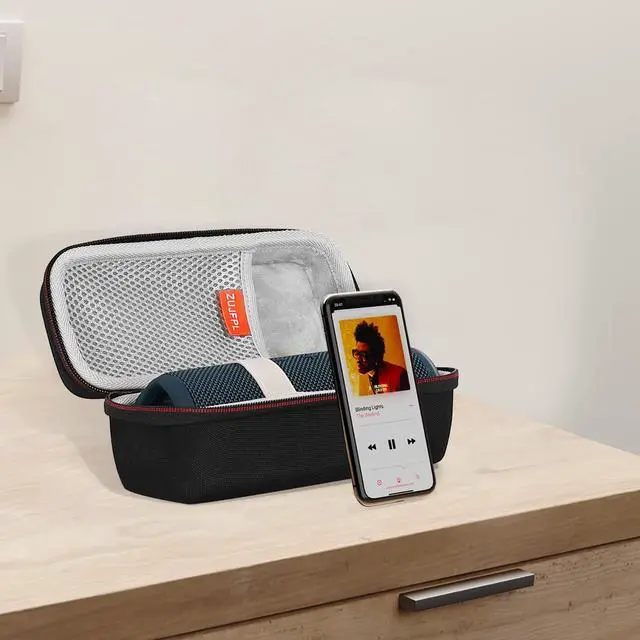 Alt view image 2 of 7 - EVA Hard Case for JBL Flip7/ 6/5 Waterproof Portable Bluetooth Speaker, Fit for JBL Flip 4 Premium Travel Protective Carrying Storage Bag(Grey)