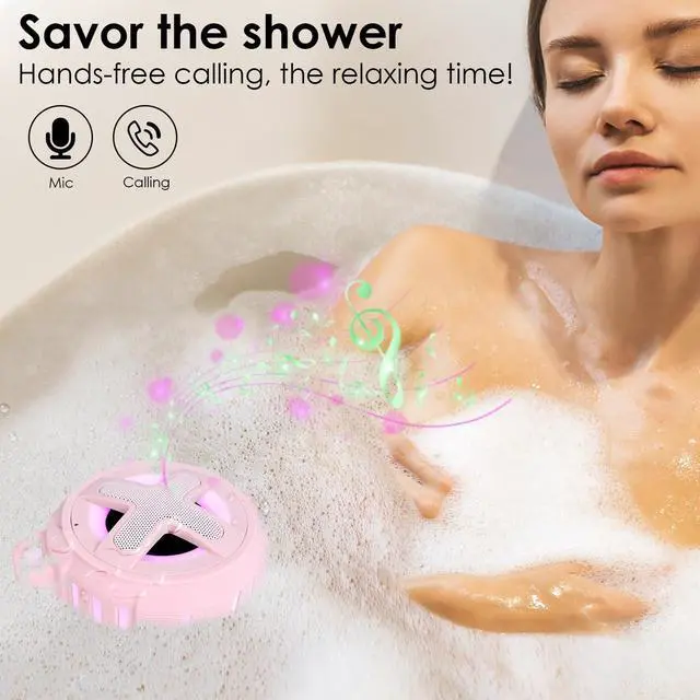 Alt view image 7 of 7 - Upgraded, Portable Bluetooth Speaker, Certified IP67 Waterproof Shower Speaker, Silicone Case, 10W Powerful Bass, 24Hrs Playtime, Small, Floating, RGB Lights, Clip, for Pool Beach Kayak Travel Gifts