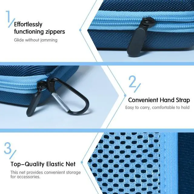 Alt view image 4 of 6 - Case for JBL GO 4 GO4 Portable Bluetooth Speaker, Case for Anker Soundcore Select 4 Go, Waterproof and Dustproof Feature, Blue- Case Only