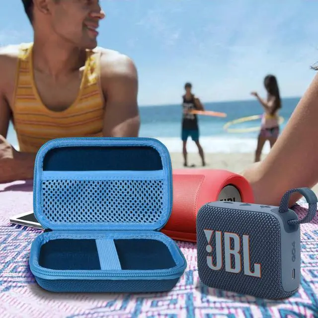 Alt view image 5 of 6 - Case for JBL GO 4 GO4 Portable Bluetooth Speaker, Case for Anker Soundcore Select 4 Go, Waterproof and Dustproof Feature, Blue- Case Only