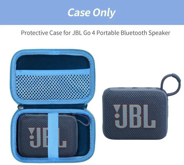 Alt view image 2 of 6 - Case for JBL GO 4 GO4 Portable Bluetooth Speaker, Case for Anker Soundcore Select 4 Go, Waterproof and Dustproof Feature, Blue- Case Only