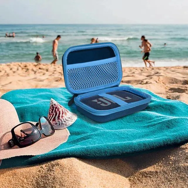 Alt view image 6 of 6 - Case for JBL GO 4 GO4 Portable Bluetooth Speaker, Case for Anker Soundcore Select 4 Go, Waterproof and Dustproof Feature, Blue- Case Only