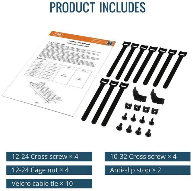 Alt view image 6 of 6 - Tecmojo 1U Rack Shelf,19 inch Width 6 inch Depth,Rack Mount Shelf with Anti-Slip Stops,Server Rack Shelf and Network Shelf for 19 in Equipments, 55lbs Capacity of Vented 1U Shelf,Black,No Lip