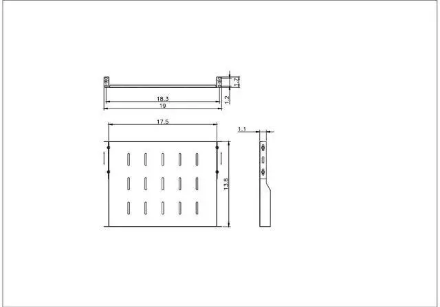 Alt view image 2 of 4 - RAISING ELECTRONICS 1U Black Flexible 14inch (350mm) deep Cantilever Server Shelf Vented Rack Mount 19inch
