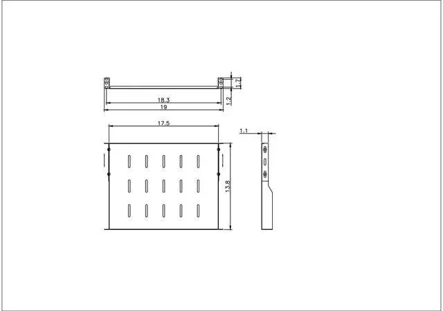 Alt view image 4 of 4 - RAISING ELECTRONICS 1U Black Flexible 14inch (350mm) deep Cantilever Server Shelf Vented Rack Mount 19inch