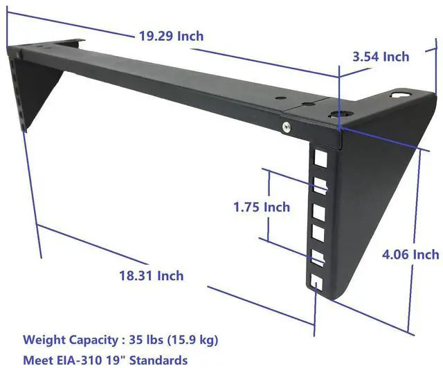 Alt view image 4 of 6 - Jingchengmei 2U 19 Inches Lightweight Folding Steel Wall Mountable Simple Vertical Rack and Server Rack (1)