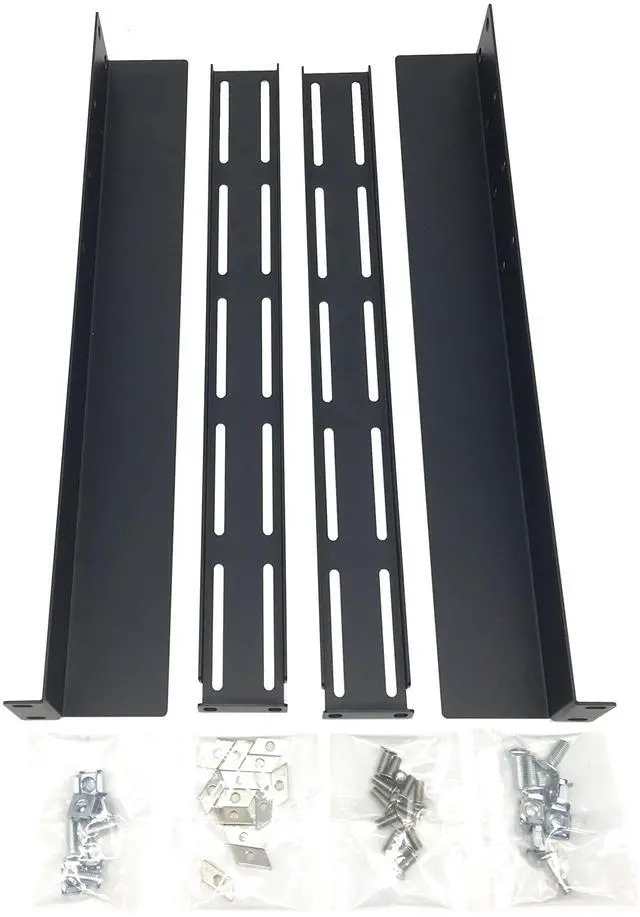 Alt view image 5 of 6 - JINGCHENGMEI 1U Universal 4-Post Rack Mount Server Shelf Rails for Dell Compaq HP IBM APC - 16.5-29.5 Inches Adjustable Depth-110 lbs Capacity (16.5-29.5" Rails)
