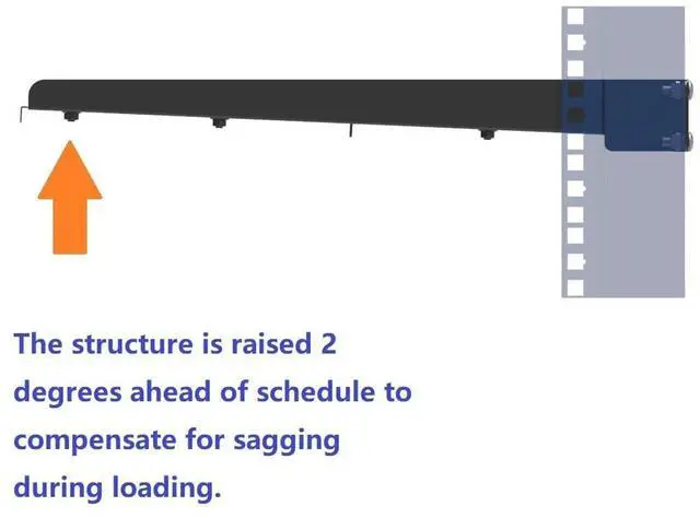 Alt view image 3 of 7 - JINGCHENGMEI 1U Server Rack Shelf, Universal Vented Rack Mount Cantilever Tray Deep Adjustable 16-20 inches for 19 Inch Networking Equipments Rack Enclosure, Black (1U16In)